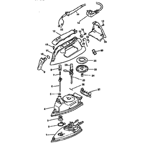 Replacement Parts Diagram and Parts List for F8115S  Black and Decker Iron
